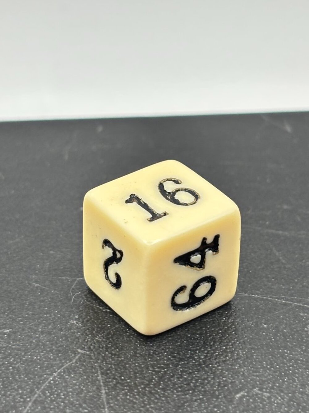 Vintage 3/4in Ivory Backgammon Doubling Cube replacement die game retro aged MCM